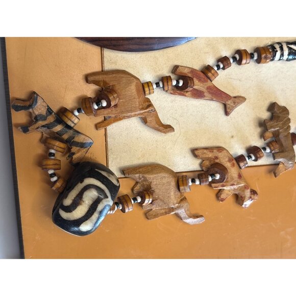 Lot Of Handmade Wooden & Beaded Animal-Themed Necklaces With Unique Pendant Acce - Picture 11 of 16